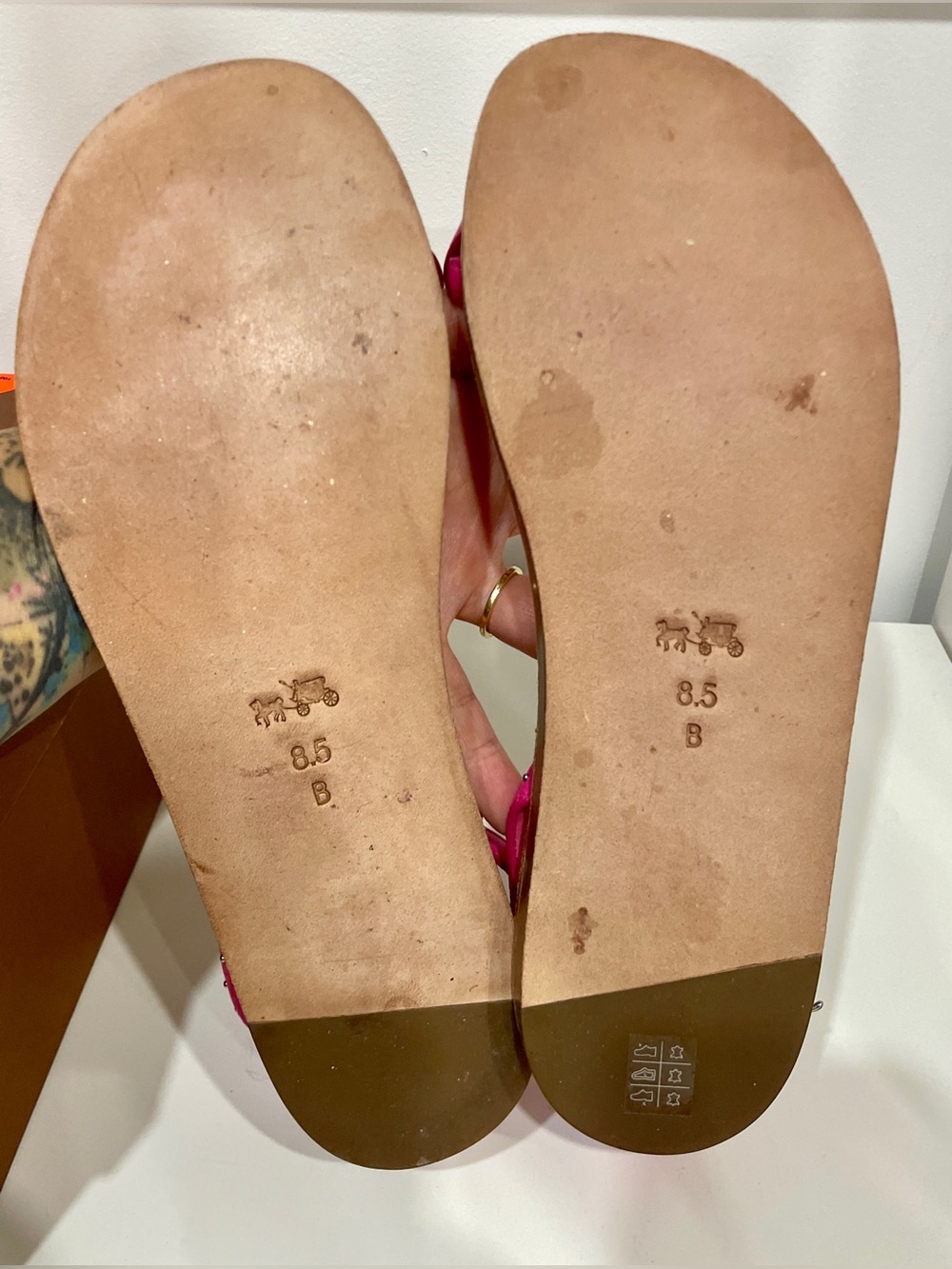 Vintage Hot Pink Coach Sandals, 8.5 - Picture 5 of 5